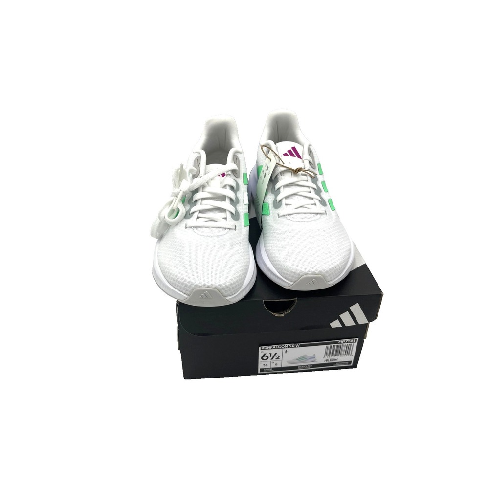 Adidas Women's Run Falcon 3.0 W Sneaker White/Pulse Mint/Blue Dawn HP7561 6.5